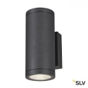 SLV Premium-LED Udendrs Vglampe ENOLA ROUND UP/DOWN CCT, IP65 IK02, M version, 19W 3000/4000K 740/840lm 38, CRi>90, antracit