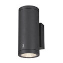 Premium-LED Udend�rs V�glampe ENOLA ROUND UP/DOWN CCT, IP65 IK02, M version, 19W 3000/4000K 740/840lm 38�, CRi>90, antracit