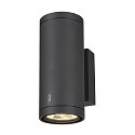 Premium-LED Udend�rs V�glampe ENOLA ROUND UP/DOWN CCT, IP65 IK02, M version, 19W 3000/4000K 740/840lm 38�, CRi>90, antracit