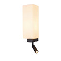 Wall luminaire QUADRASS SPOT Indoor, E27, with LED Spot 2W, 3000K, 200lm, black