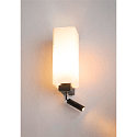 Wall luminaire QUADRASS SPOT Indoor, E27, with LED Spot 2W, 3000K, 200lm, black
