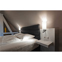 Wall luminaire QUADRASS SPOT Indoor, E27, with LED Spot 2W, 3000K, 200lm, black