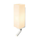 SLV Wall luminaire QUADRASS SPOT Indoor, E27, with LED Spot 2W, 3000K, 200lm, white