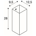SLV Væglampe QUADRASS Indoor, E27, sort