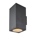 SLV Premium-LED Outdoor Wall luminaire ENOLA SQUARE UP/DOWN CCT, IP65 IK02, L-size, 53W 3000 / 4000K 5400 / 6000lm 30�, CRi>90
