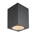SLV Premium-LED Udend�rs V�glampe ENOLA SQUARE CCT, IP65 IK02, L version, 35W 3000/4000K 2500/2800lm 38�, CRi>90, antracit
