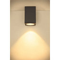 SLV Premium-LED Udend�rs V�glampe ENOLA SQUARE CCT, IP65 IK02, L version, 35W 3000/4000K 2500/2800lm 38�, CRi>90, antracit