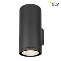SLV LED Outdoor Wall luminaire ENOLA ROUND UP/DOWN CCT, IP65 IK06, L-size, 53W 3000/4000K 2700/3000lm 38, CRi>90, anthracite
