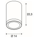 SLV Premium-LED Udend�rs V�glampe ENOLA ROUND CCT, IP65 IK02, L version, 35W 3000/4000K 2500/2800lm 38, CRi>90, antracit