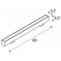 SLV Udend�rs LED Profil GALEN 60 SP LED, Single Colour, CCT switch, 3000/4000K, 87lm, IP65 antracit