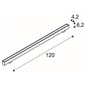 SLV Udend�rs LED Profil GALEN 120 SP LED, Single Colour, CCT switch, 3000/4000K, 3000/3100lm, IP65, antracit