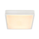 SLV LED V�g-/Loftlampe AINOS SQUARE Outdoor, 17W, 1300lm, CCT switch 3000/4000K, hvid