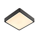 LED V�g-/Loftlampe AINOS SQUARE Outdoor, 17W, 1300lm, CCT switch 3000/4000K, antracit