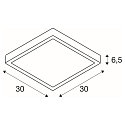 SLV LED V�g-/Loftlampe AINOS SQUARE SENSOR Outdoor, 18W, 1300lm, CCT switch 3000/4000K, antracit