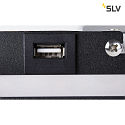 SLV LED Vglampe SOMNILA SPOT Indoor, 13W, 3000K, Spot 65lm,  inkl. USB port, Spot venstre, sort, baggrundslys 370lm
