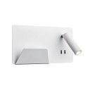 LED V�glampe SOMNILA SPOT Indoor, 13W, 3000K, Spot 65lm,  inkl. USB port, Spot venstre, hvid, baggrundslys 646lm