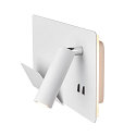 SLV LED V�glampe SOMNILA SPOT Indoor, 13W, 3000K, Spot 65lm,  inkl. USB port, Spot venstre, hvid, baggrundslys 646lm