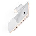 SLV LED V�glampe SOMNILA SPOT Indoor, 13W, 3000K, Spot 65lm,  inkl. USB port, Spot venstre, hvid, baggrundslys 646lm