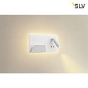 SLV LED Wall luminaire SOMNILA SPOT Indoor, 13W, 3000K, Spot 65lm,  incl. USB port, Spot left, white, back light 646lm
