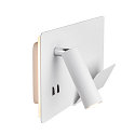 SLV LED V�glampe SOMNILA SPOT Indoor, 13W, 3000K, Spot 65lm,  inkl. USB port, Spot h�jre, hvid, baggrundslys 646lm