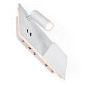 SLV LED V�glampe SOMNILA SPOT Indoor, 13W, 3000K, Spot 65lm,  inkl. USB port, Spot h�jre, hvid, baggrundslys 646lm