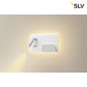 SLV LED Wall luminaire SOMNILA SPOT Indoor, 13W, 3000K, Spot 65lm,  incl. USB port, Spot right, white, back light 646lm