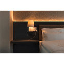 LED Wall luminaire SOMNILA FLEX Indoor, E27, mit LED Spot 65lm, 3000K, white, incl. USB port, Spot left