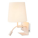 SLV LED Wall luminaire SOMNILA FLEX Indoor, E27, mit LED Spot 65lm, 3000K, white, incl. USB port, Spot right