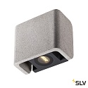 SLV outdoor wall luminaire MANA OUT WL up / down IP65, grey dimmable