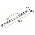 SLV LED Spejllampe GLENOS LED Lampe til bad, 120�, s�lv, 12,6W, 3000K