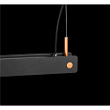 SLV LED Pendel NOYA PD PHASE, CCT switch, 2700/3000K, 1861/2025lm, IP20, sort