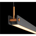 SLV LED Pendel NOYA PD PHASE, CCT switch, 2700/3000K, 1861/2025lm, IP20, sort