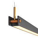 SLV LED Pendel NOYA PD PHASE, CCT switch, 2700/3000K, 1861/2025lm, IP20, sort