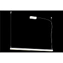 SLV LED Pendel NOYA PD PHASE, CCT switch, 2700/3000K, 1861/2025lm, IP20, hvid