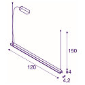 SLV LED Pendel NOYA PD PHASE, CCT switch, 2700/3000K, 1861/2025lm, IP20, hvid