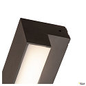 SLV LED Outdoor luminaire L-LINE OUT WL LED Wall luminaire, CCT switch, 3000/4000K, 500/570lm, IP65, anthracite