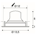 SLV LED Loftindbygningslampe NUMINOS DL M, 2700K, IP20, drejelig / svingbar, 55�, 1600lm, UGR 20, hvid/hvid