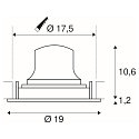 SLV LED Loftindbygningslampe NUMINOS DL XL, 2700K, IP20, drejelig / svingbar, 40�, 3400lm, UGR 18, sort/chrom