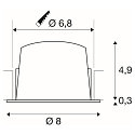 SLV LED Loftindbygningslampe NUMINOS DL S, 2700K, IP20, 20�, 690lm, UGR 16, sort/chrom