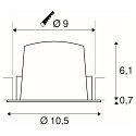 SLV LED Loftindbygningslampe NUMINOS DL M, 2700K, IP20, 40�, 1550lm, UGR 17, sort/chrom