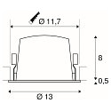 SLV LED Loftindbygningslampe NUMINOS DL L, 2700K, IP20, 20�, 2150lm, UGR 20, hvid/sort