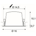 SLV LED Loftindbygningslampe NUMINOS DL XL, 3000K, IP20, 40�, 3500lm, UGR 18, sort/chrom