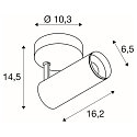 SLV LED Loftlampe NUMINOS SPOT PHASE S, 2700K, 36�, 985lm, sort/sort