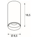 LED Ceiling luminaire NUMINOS CL PHASE M, 2700K, 24�, 1925lm, black/black