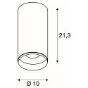 SLV LED Ceiling luminaire NUMINOS CL PHASE L, 3000K, 60�, 2400lm, black/black
