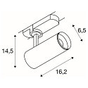 LED 3-Faset Lampe NUMINOS DALI S, 2700K, 24�, 985lm, sort/sort