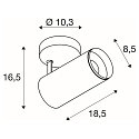 SLV LED Loftlampe NUMINOS SPOT DALI M, 2700K, 36�, 1935lm, hvid/sort