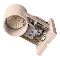 SLV LED Outdoor luminaire RUSTY� UP/DOWN WL Wall luminaire, square, CCT switch, 3000/4000K, 39lm, IP65, rust