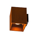 SLV LED Outdoor luminaire RUSTY� UP/DOWN WL Wall luminaire, square, CCT switch, 3000/4000K, 39lm, IP65, rust