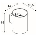 SLV LED Outdoor luminaire RUSTY� UP/DOWN WL Wall luminaire, round, CCT switch, 3000/4000K, IP65, rust